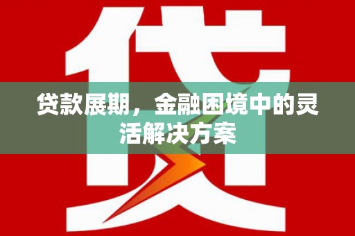 西充贷款展期，金融困境中的灵活解决方案