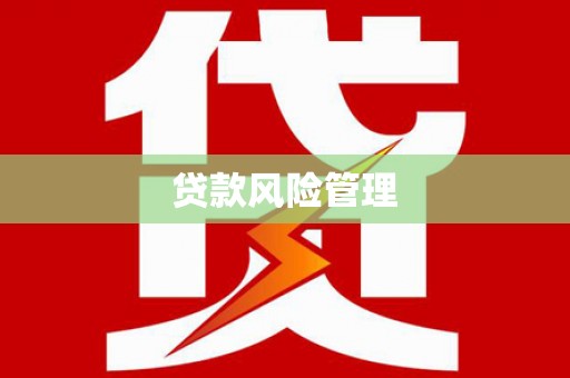 西充贷款风险管理