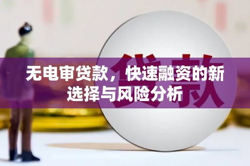 西充无电审贷款，快速融资的新选择与风险分析