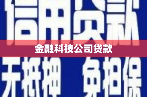 西充金融科技公司贷款