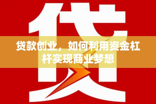 西充贷款创业，如何利用资金杠杆实现商业梦想